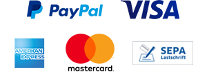Kreditkarte, SEPA oder Paypal